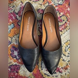 Franco Sarto black leather flats - size 7.5